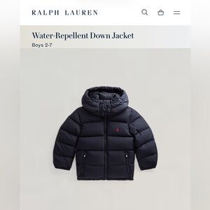Ralph Lauren Polo Dark Navy Quilted Hooded Puffer. Size 3 / 3T